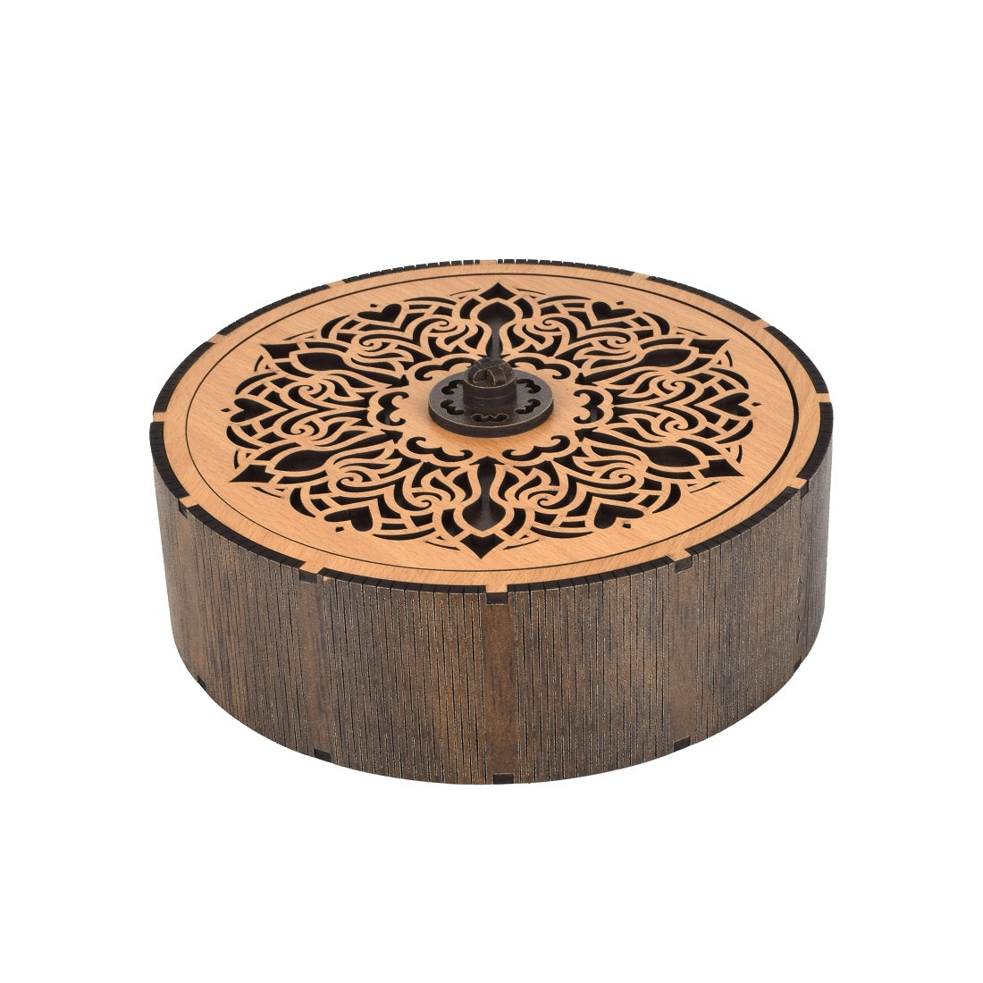 Handmade Wooden Dry Fruit Box – Round