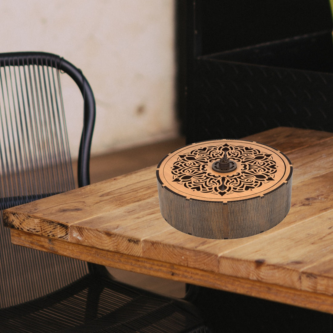 Handmade Wooden Dry Fruit Box – Round