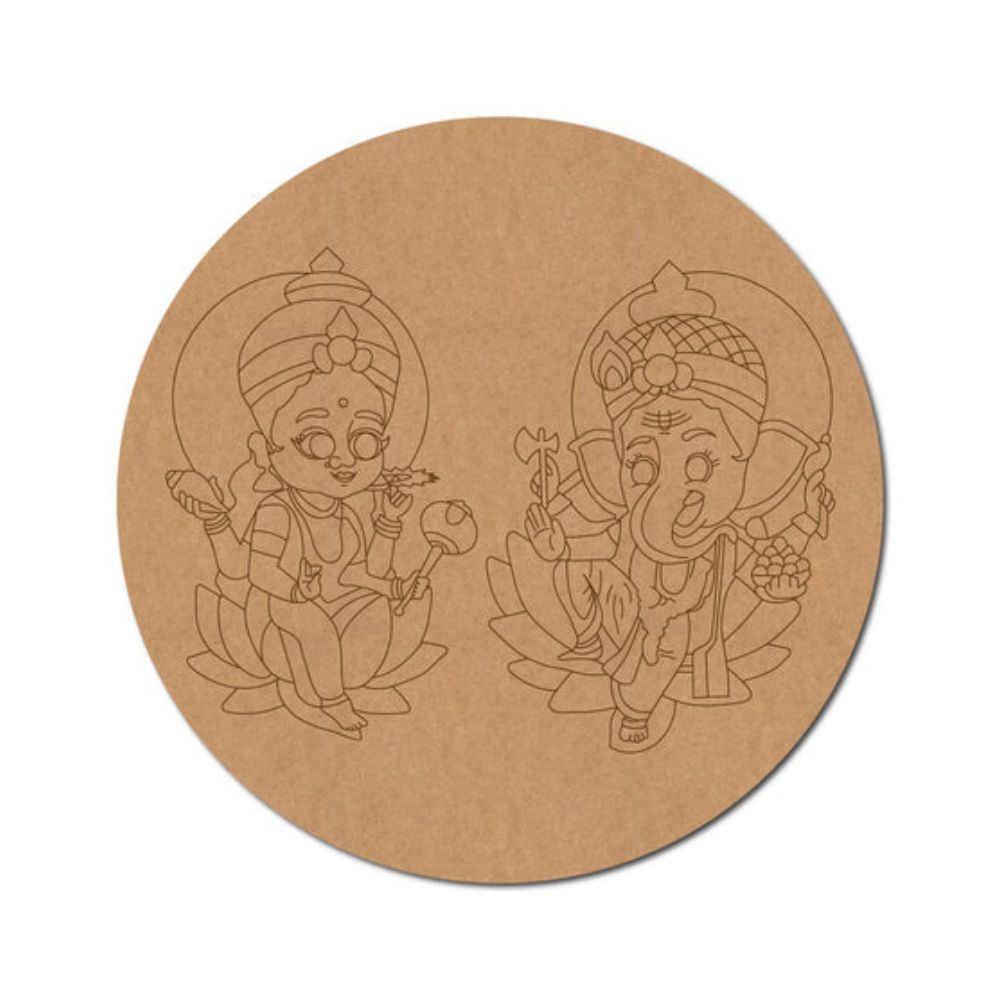 44.Lakshmi-Ji-Ganesha-Pre-Marked-Round-MDF-Design
