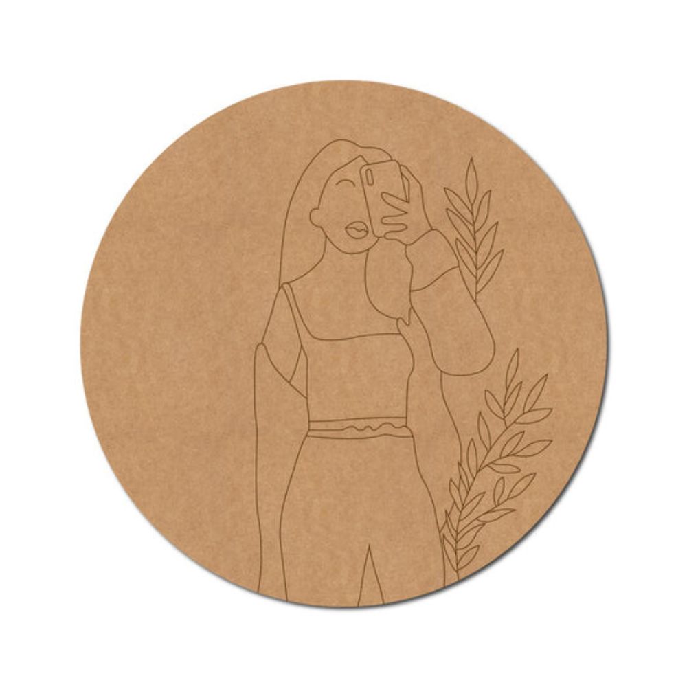 52.Girl-With-Leaves-Pre-Marked-Round-MDF-Design
