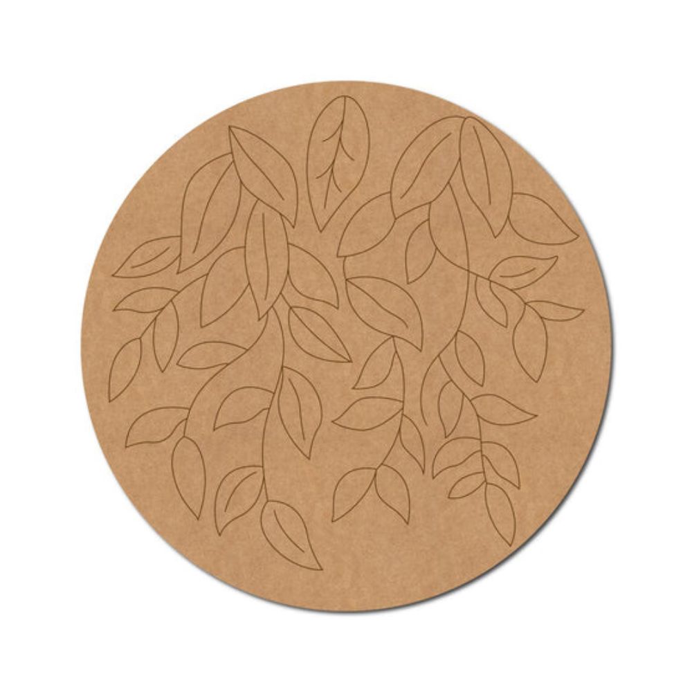 39.Leaves-Pre-Marked-Round-MDF-Design