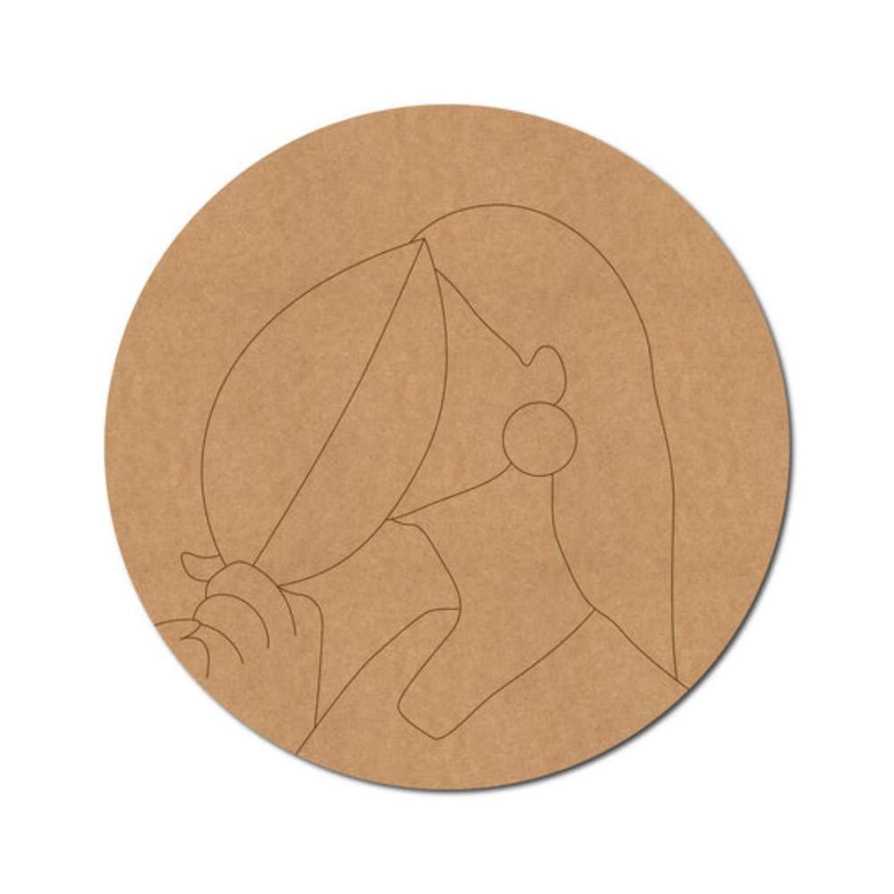 53.Girl-With-Leaves-Pre-Marked-Round-MDF-Design