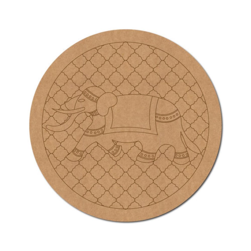 77Elephant-Pre-Marked-Round-MDF-Design