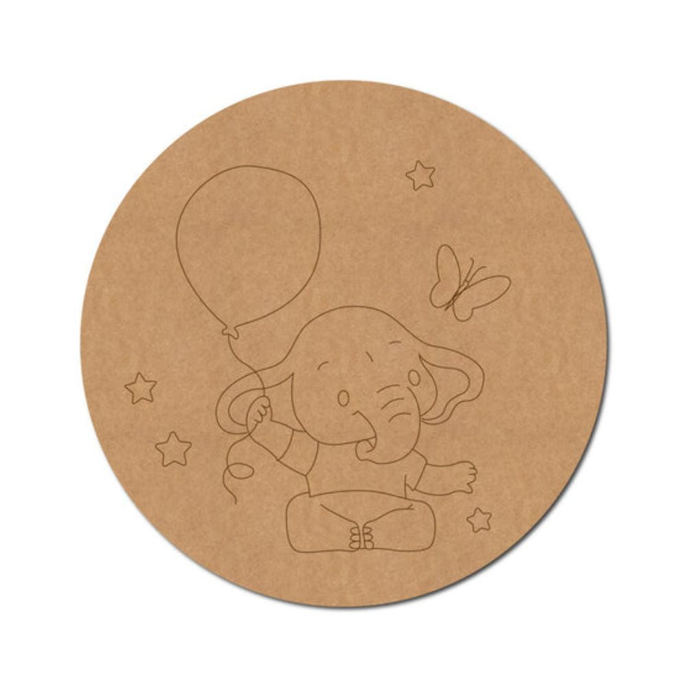 74.Elephant-with-Balloons-Pre-Marked-Round-MDF-Design