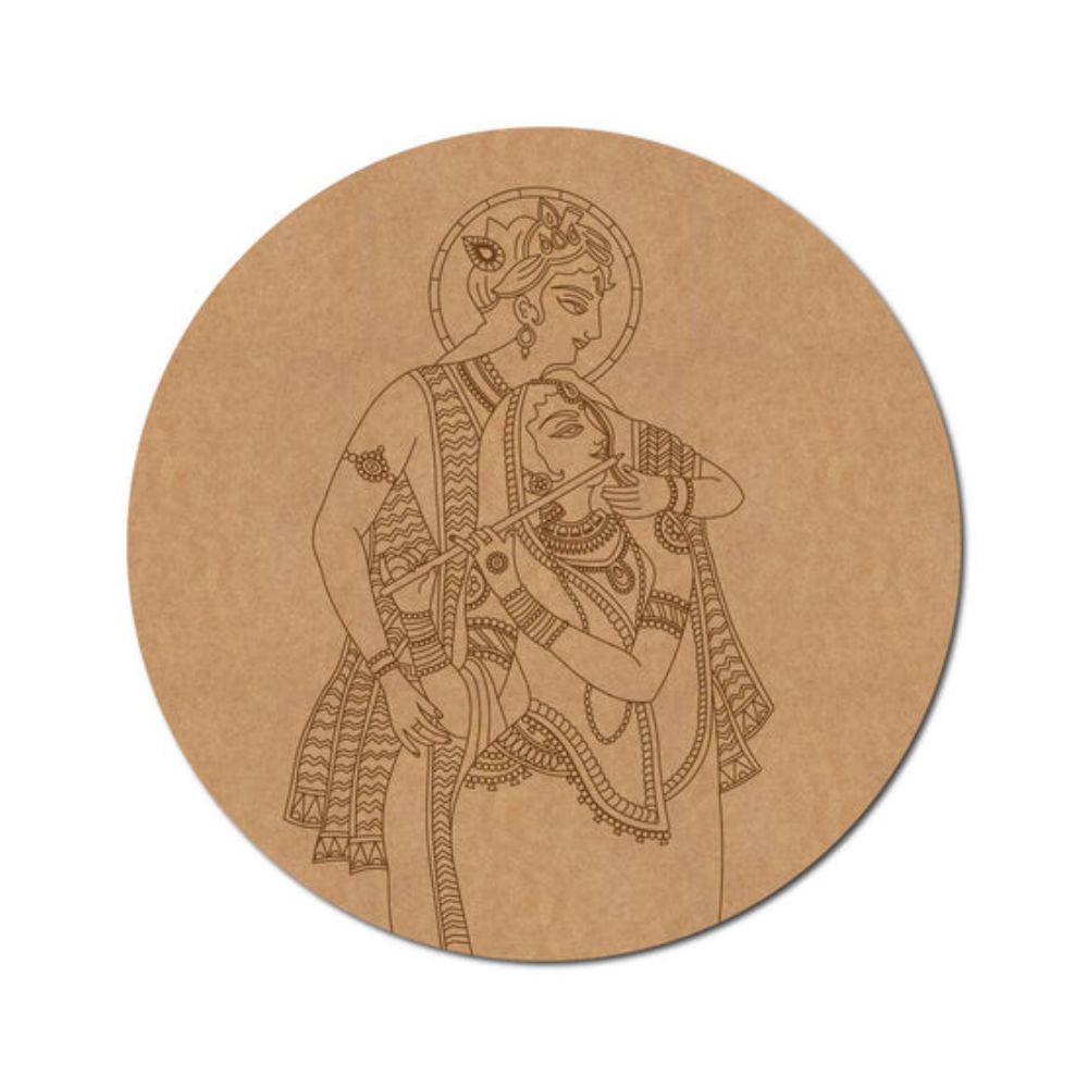 15.Madhubani-Radha-Krishna-Pre-Marked-Round-MDF-Design