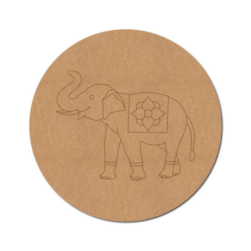 78.Elephant-Pre-Marked-Round-MDF-Design