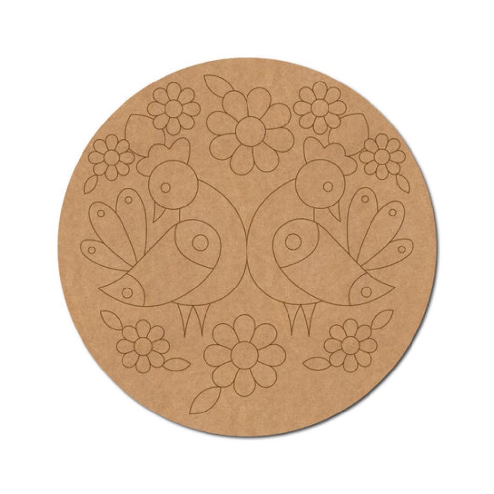 27.Madhubani-Peacock-Pre-Marked-Round-MDF-Design