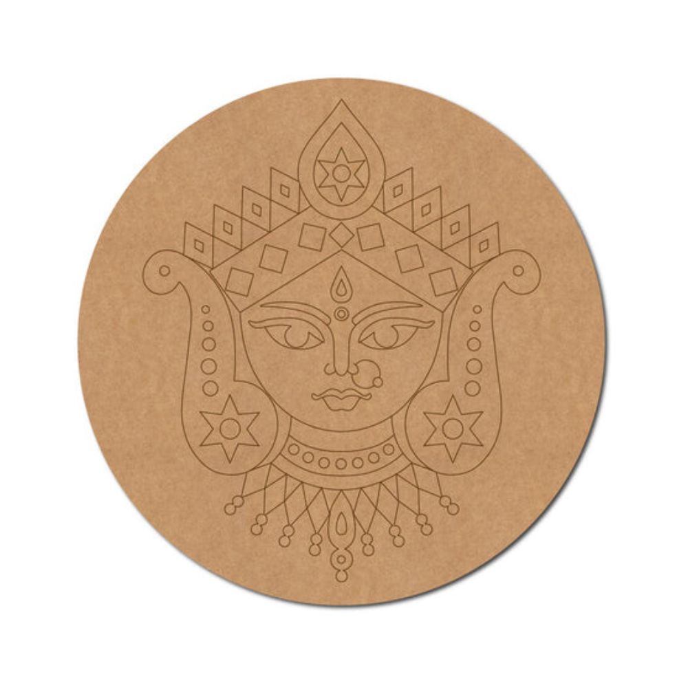 80.Durga-Maa-Pre-Marked-Round-MDF-Design