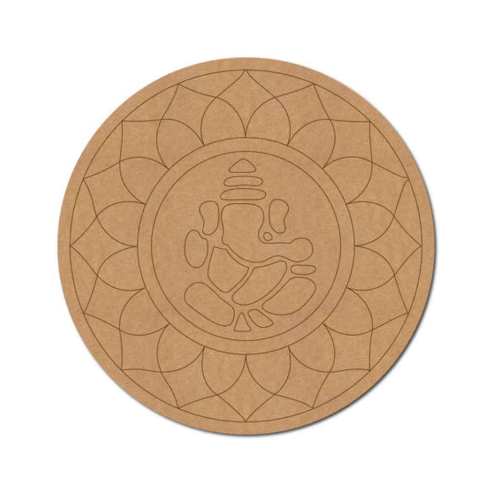 60.Ganesha-Mandala-Pre-Marked-Round-MDF-Design