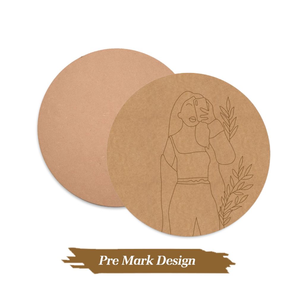 52.Girl-With-Leaves-Pre-Marked-Round-MDF-Design