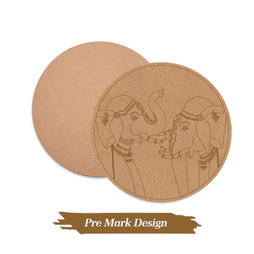 75.Elephant-Pre-Marked-Round-MDF-Design