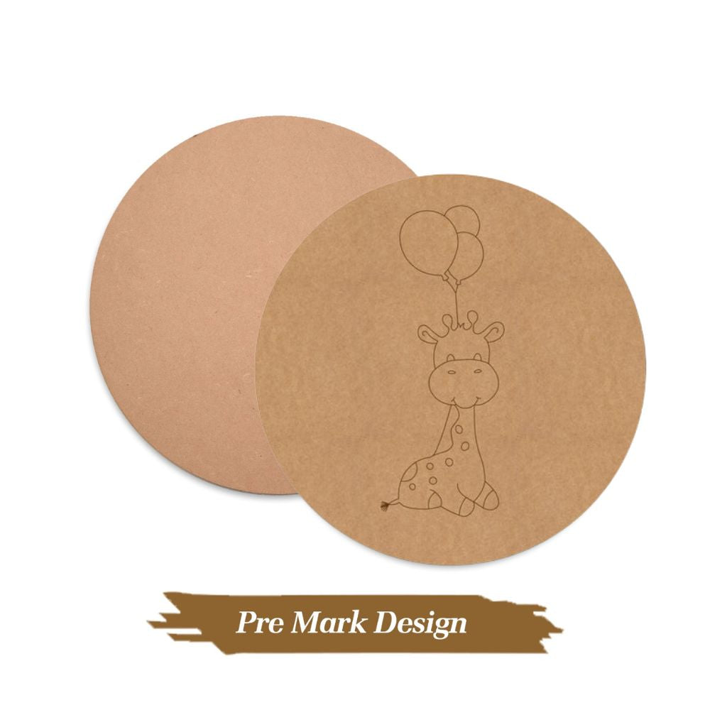 55.Giraffe-With-Balloons-Pre-Marked-Round-MDF-Design