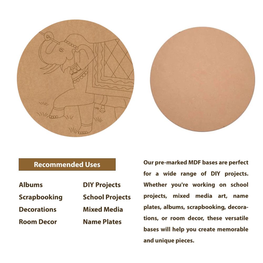 73.Elephant-Pre-Marked-Round-MDF-Design