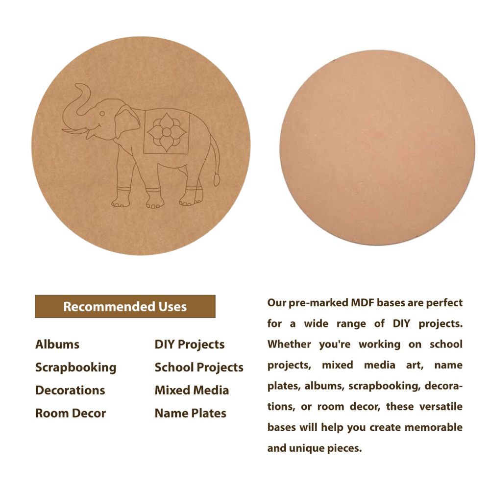 78.Elephant-Pre-Marked-Round-MDF-Design