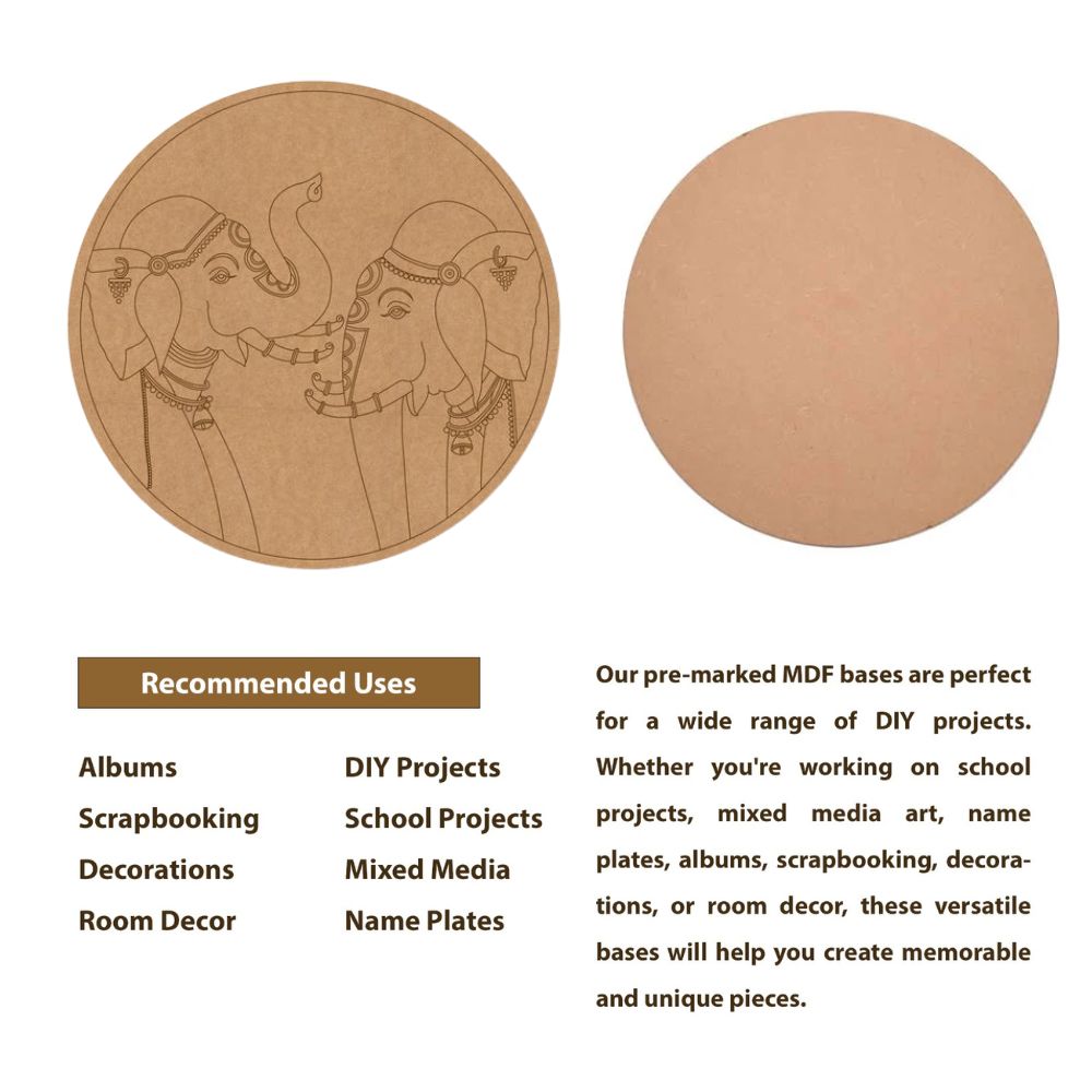 75.Elephant-Pre-Marked-Round-MDF-Design