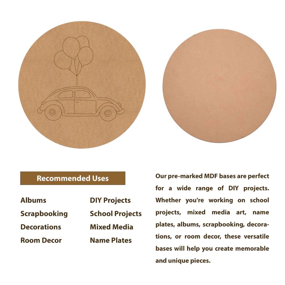 81.Car-With-Balloons-Pre-Marked-Round-MDF-Design