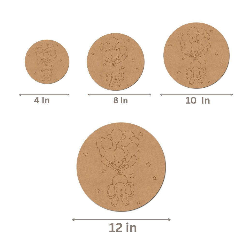 72.Elephant-with-Balloons-Pre-Marked-Round-MDF-Design