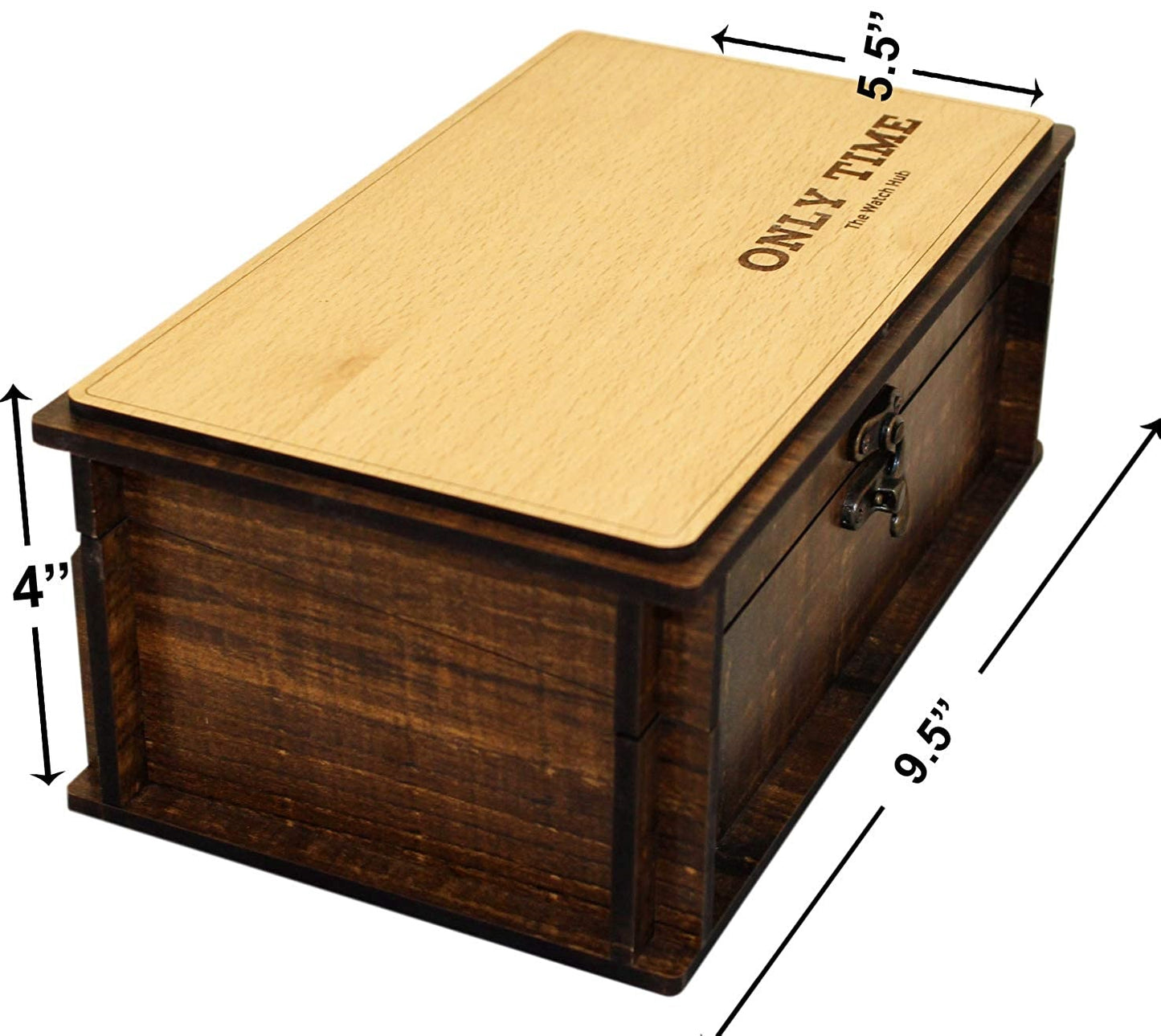 Watch Box – 3 Slot Leather Watch Holder & Organizer (Brown)