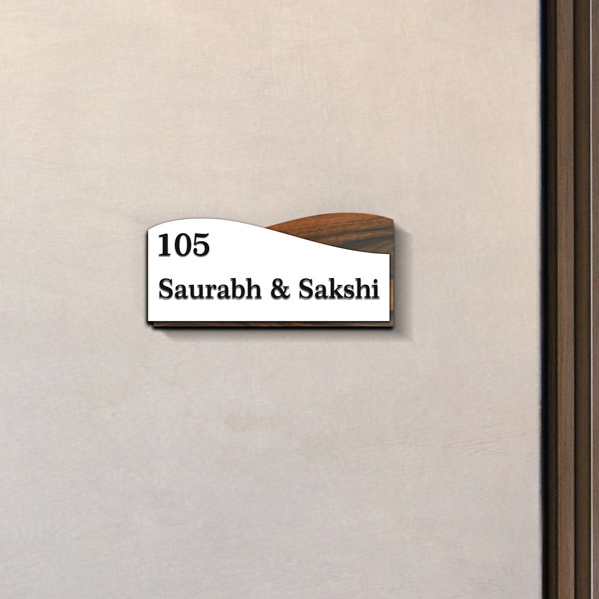 Customised 3D Wooden Acrylic Name Plate