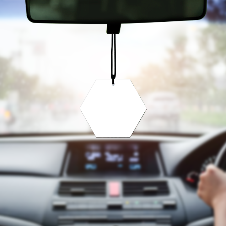 Acrylic Hexagon Shape Car Photo Hangings