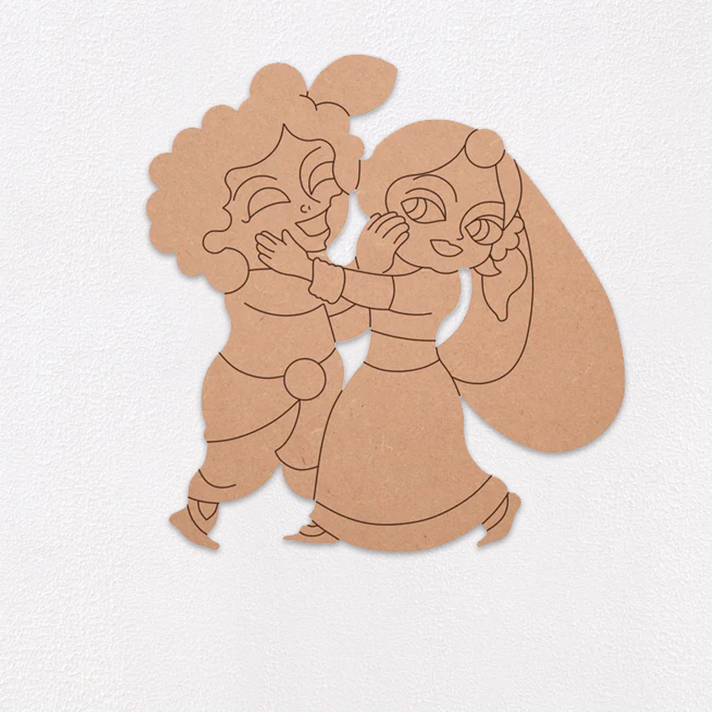 09 Holi Radha Krishna MDF Pre-Marked Cutout