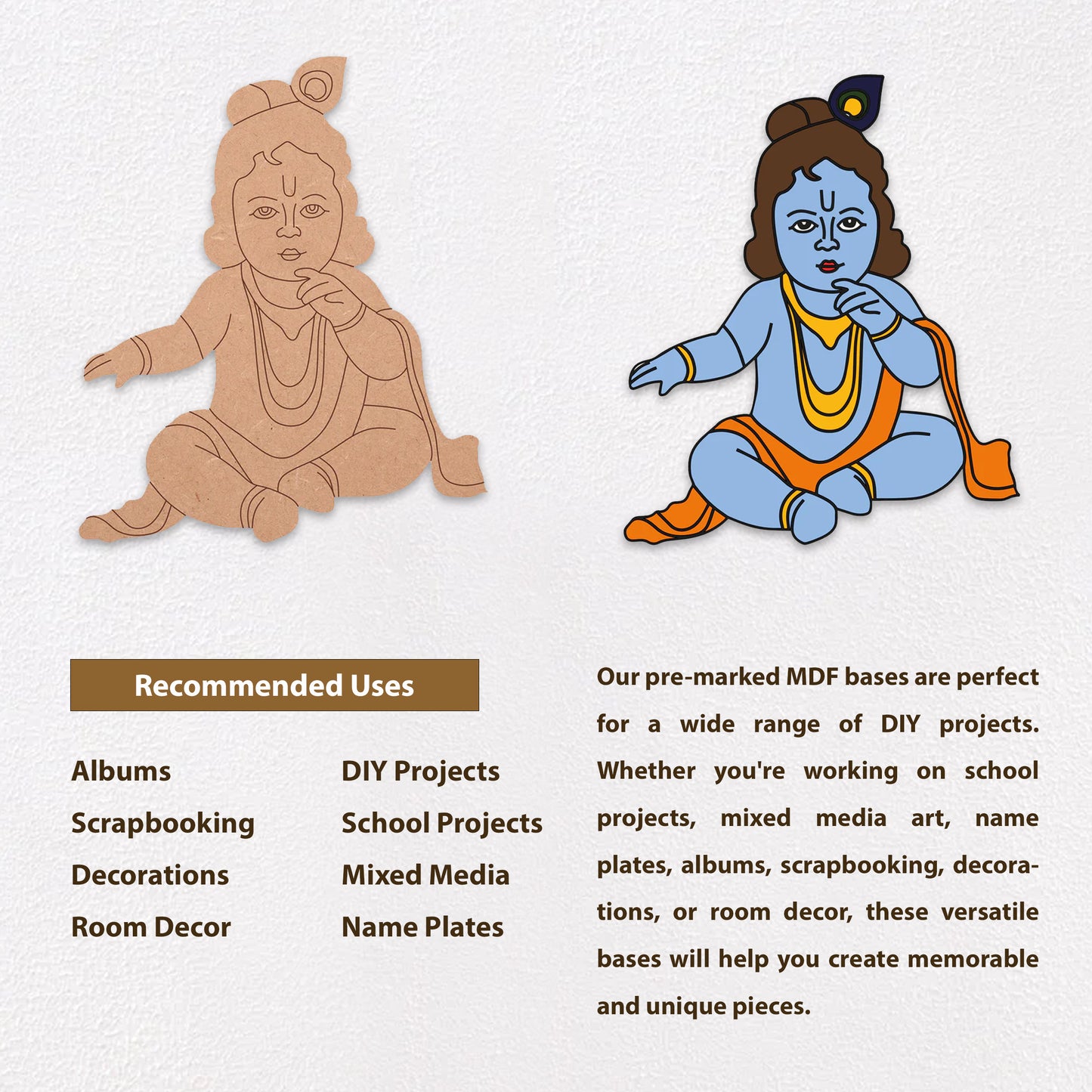 20 Baby Krishna Pre Marked Cutout