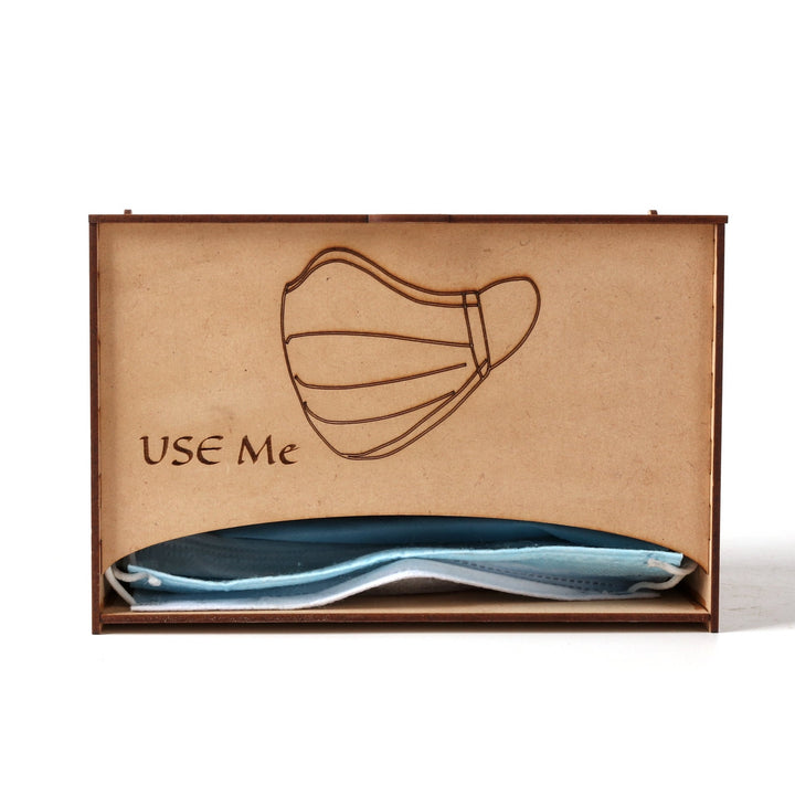 mdf box 02 Face Mask Wooden Storage Box