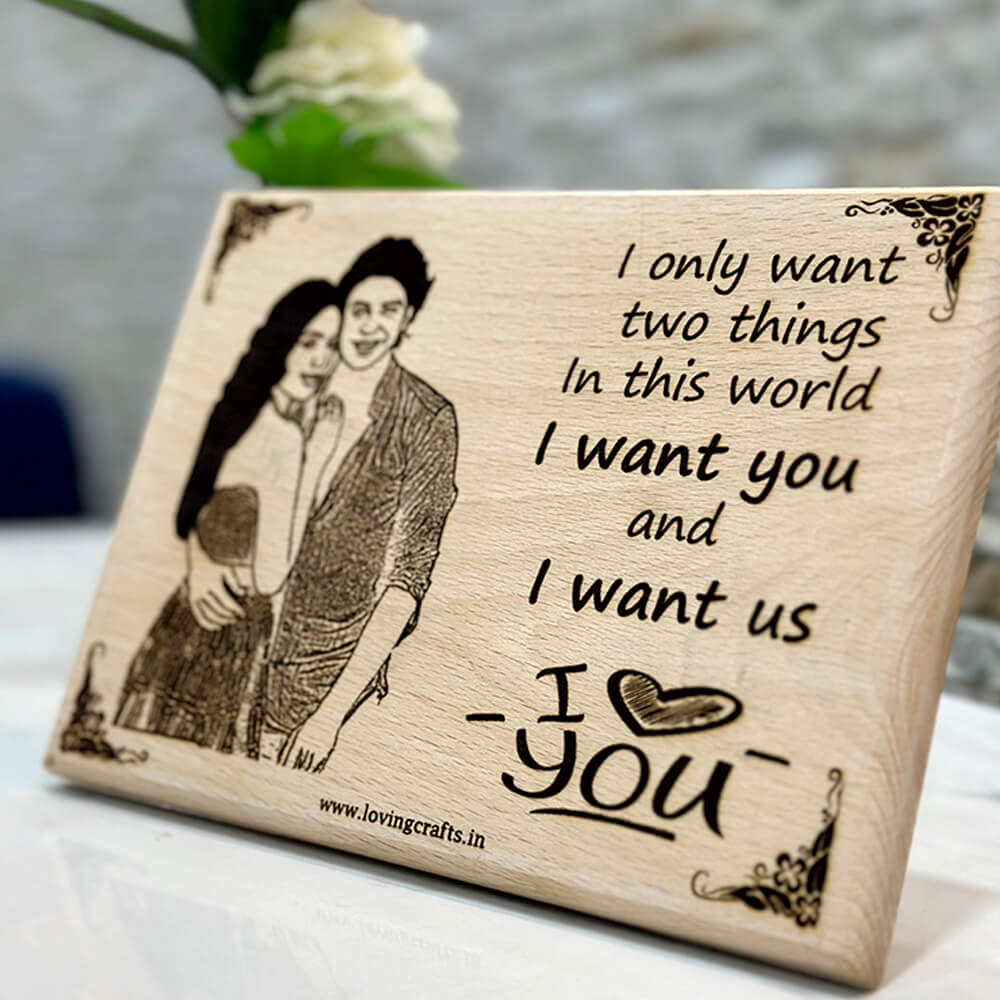 Personalised Love Wooden Photo Frame