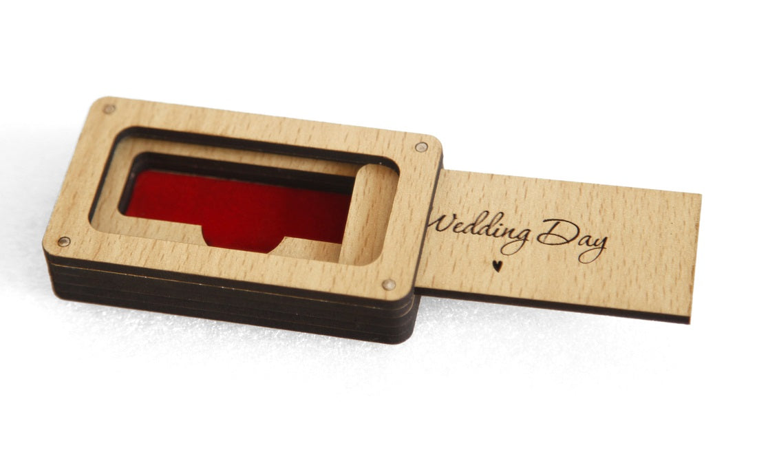 Wooden Pen Drive Organizer Box