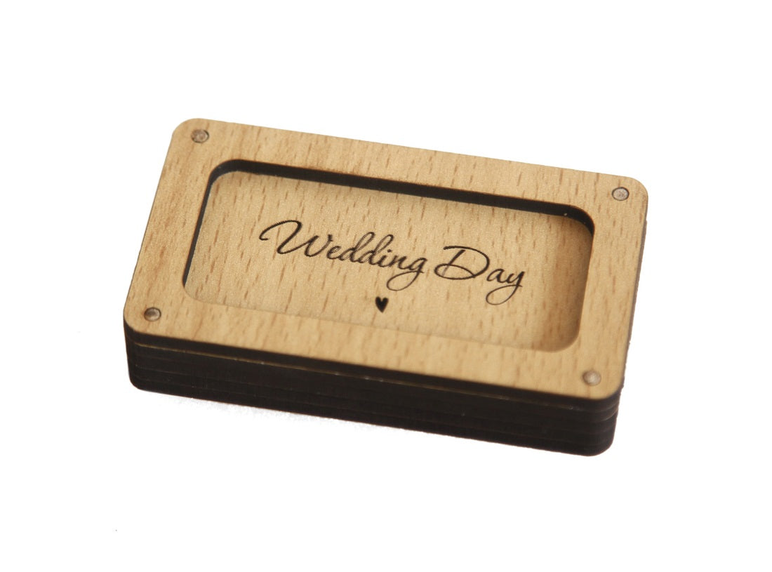 Wooden Pen Drive Organizer Box