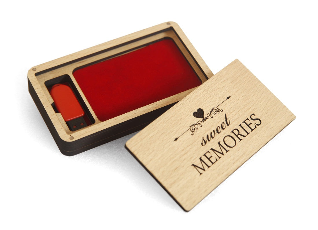 Wooden Pen Drive Organizer Box