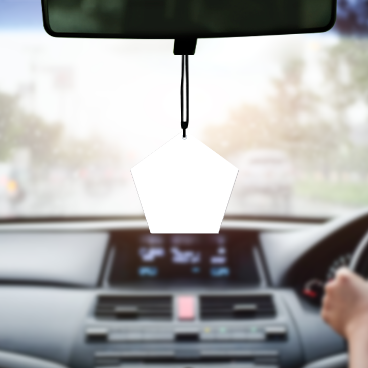 Acrylic Pentagon Shape Car Photo Hangings