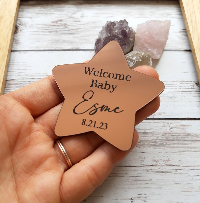 A beautiful luxury acrylic mirror gift tags
