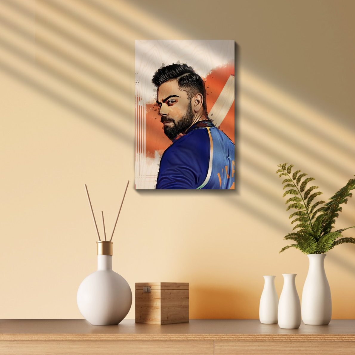 Virat Kohli Wood Print