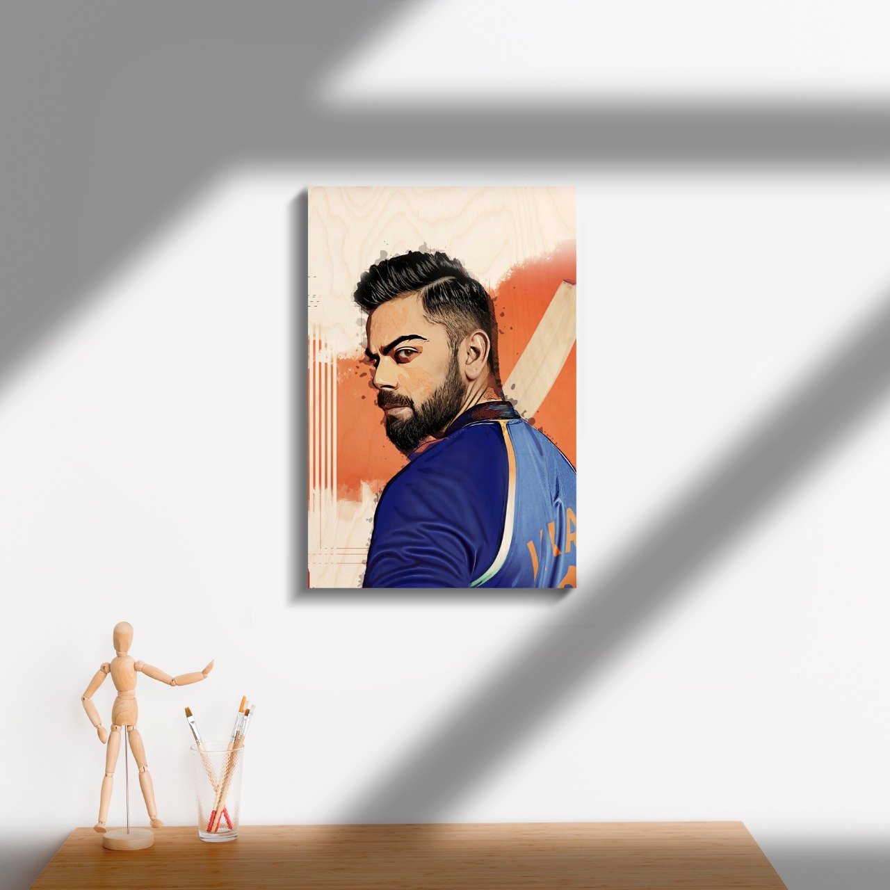 Virat Kohli Wood Print
