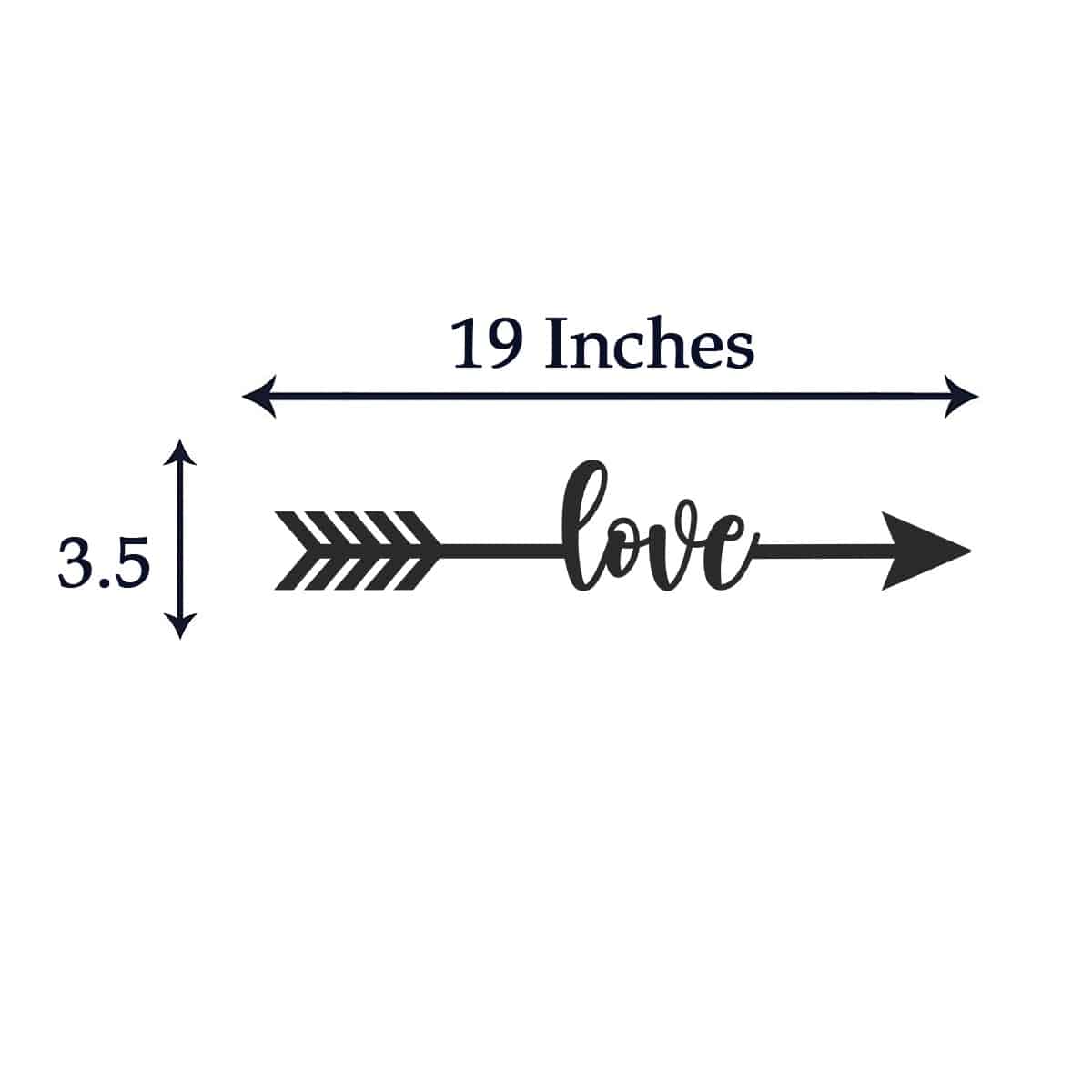 Wooden Arrow Sign | Love