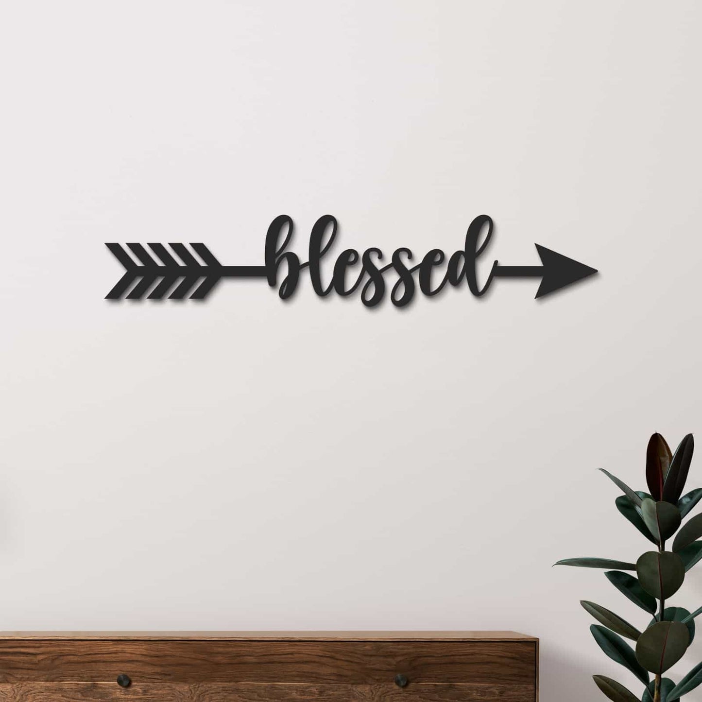 Wooden Arrow Sign | Blessed