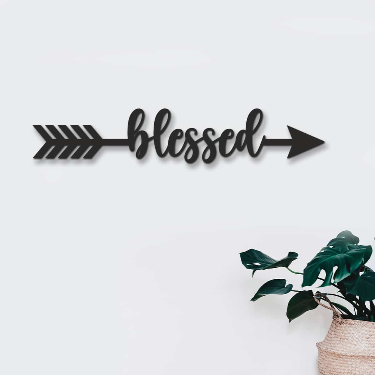 Wooden Arrow Sign | Blessed