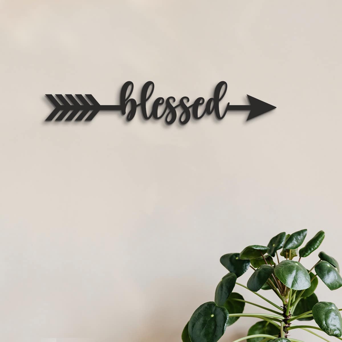Wooden Arrow Sign | Blessed