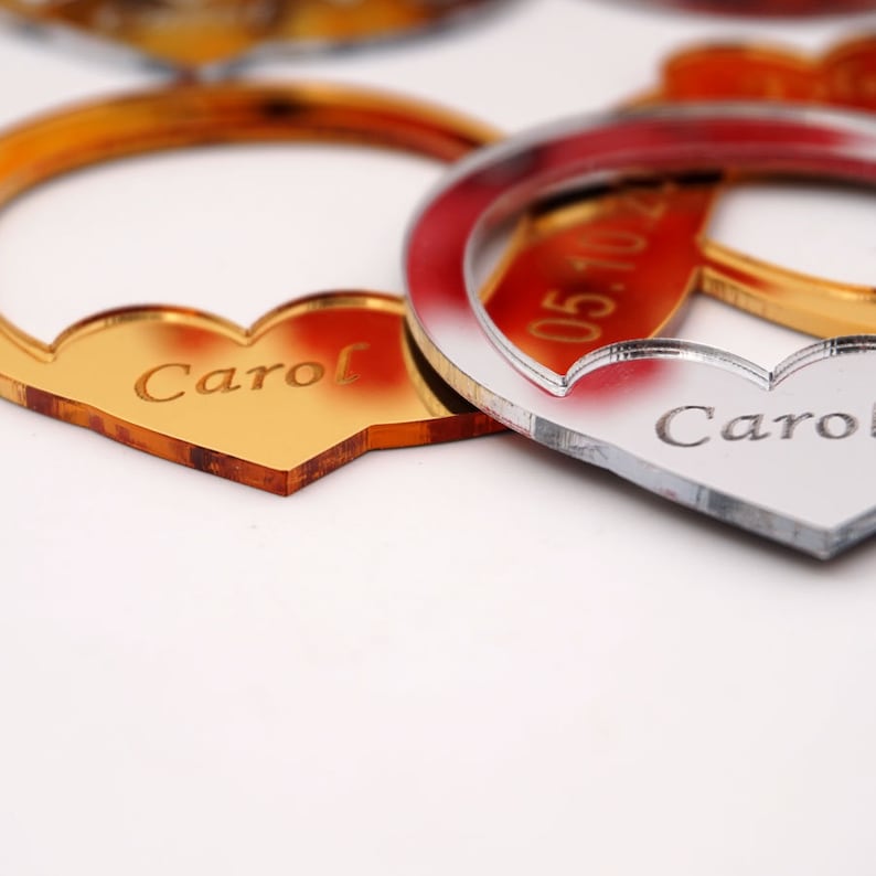 Acrylic Wedding Dress Tags