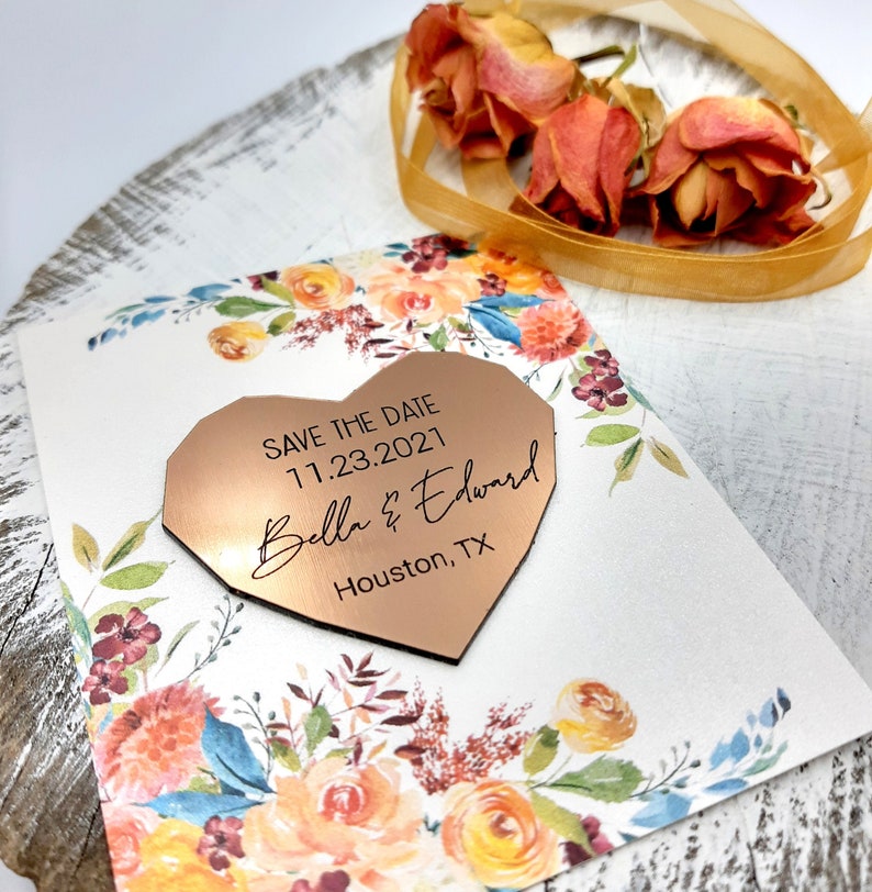 Acrylic Save the Date Magnets