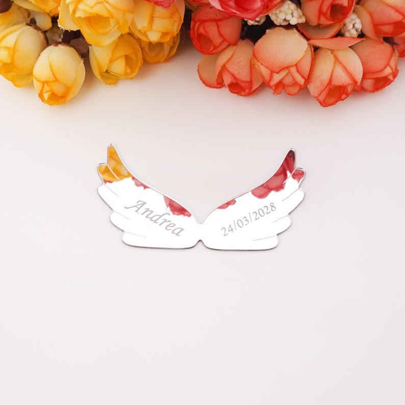 Custom Acrylic Mirror Angel Wings Stickers