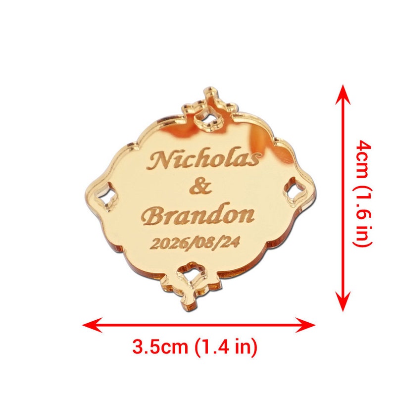 Personalized Acrylic Mirror Hanging Tags