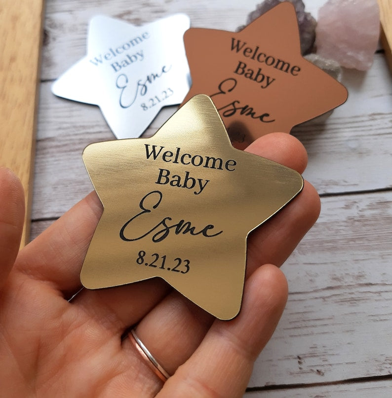 Star baby shower magnets
