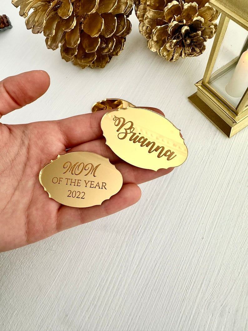 Baroque Mirror Acrylic Tags