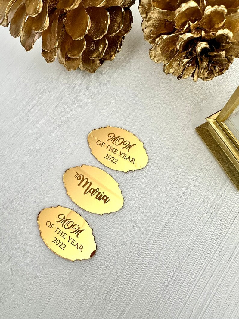 Baroque Mirror Acrylic Tags