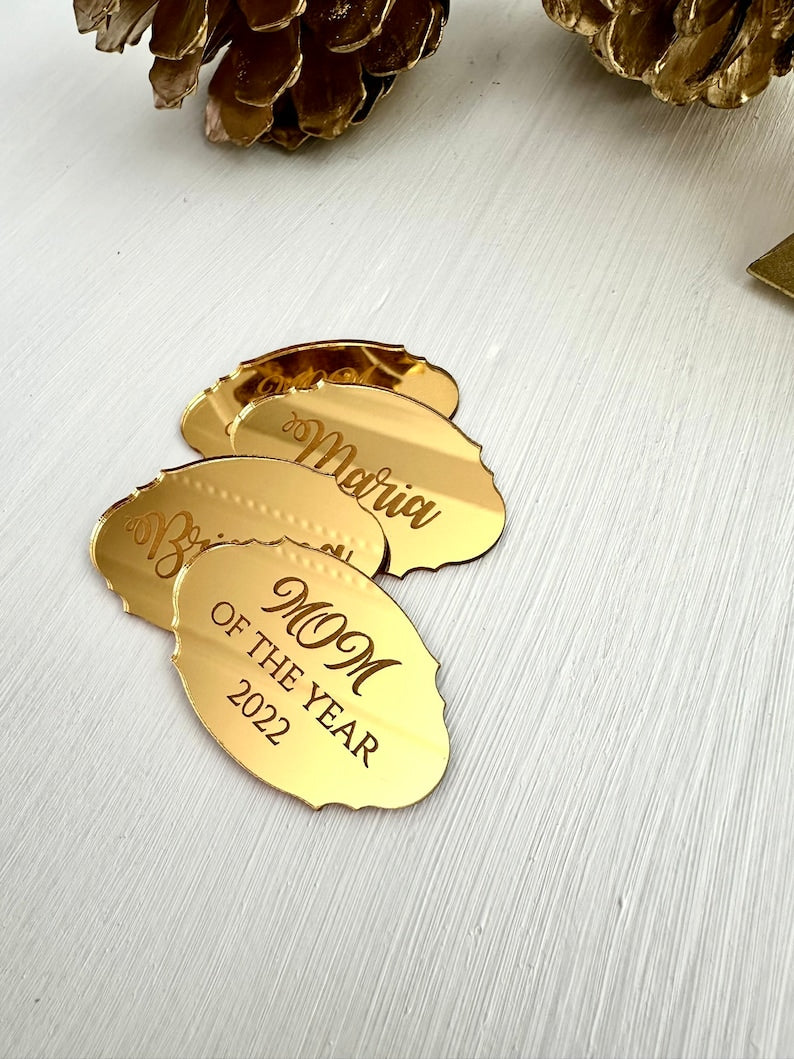 Baroque Mirror Acrylic Tags