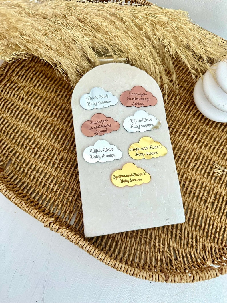 Cloud Acrylic Mirror Tags