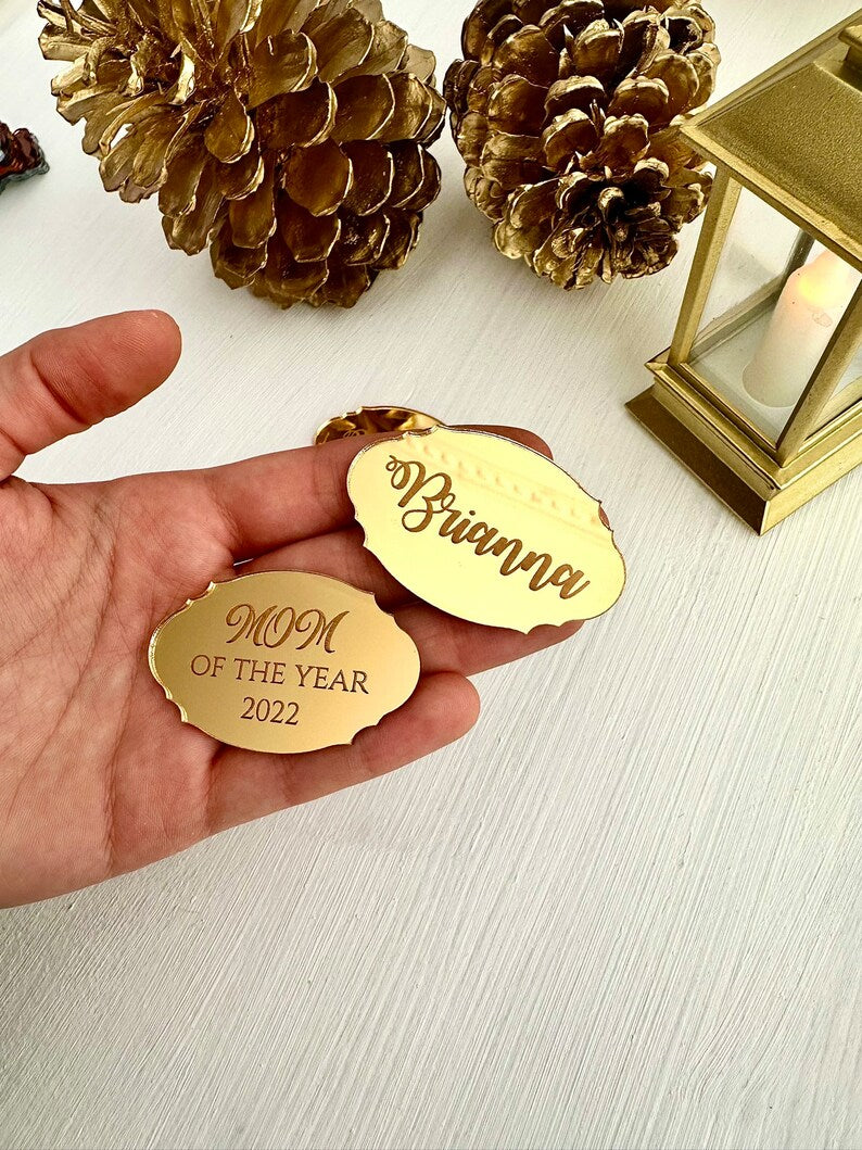 Baroque Mirror Acrylic Tags
