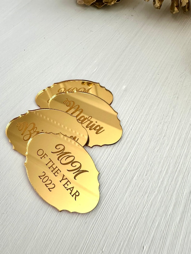 Baroque Mirror Acrylic Tags